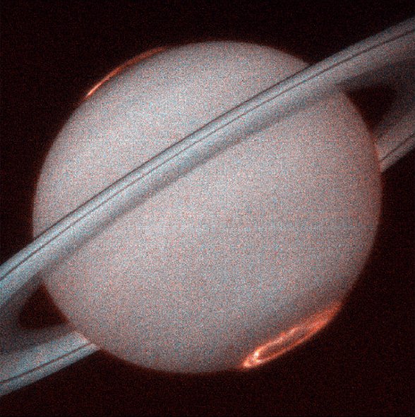 Saturn with Aurora